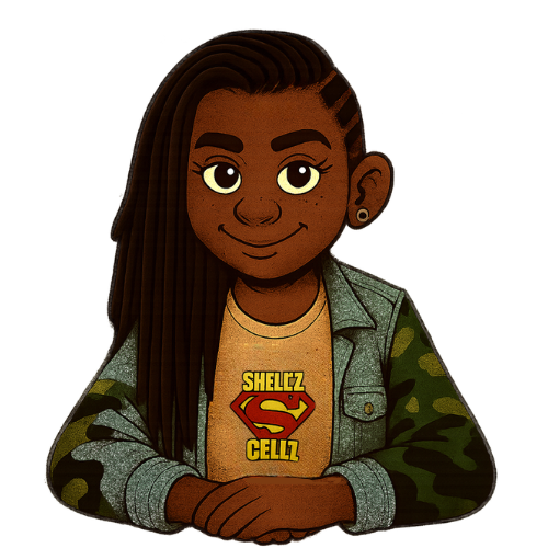 About Us | The Resource Scout | July 19, 2018 about us, woman with locs and tee cartoon
